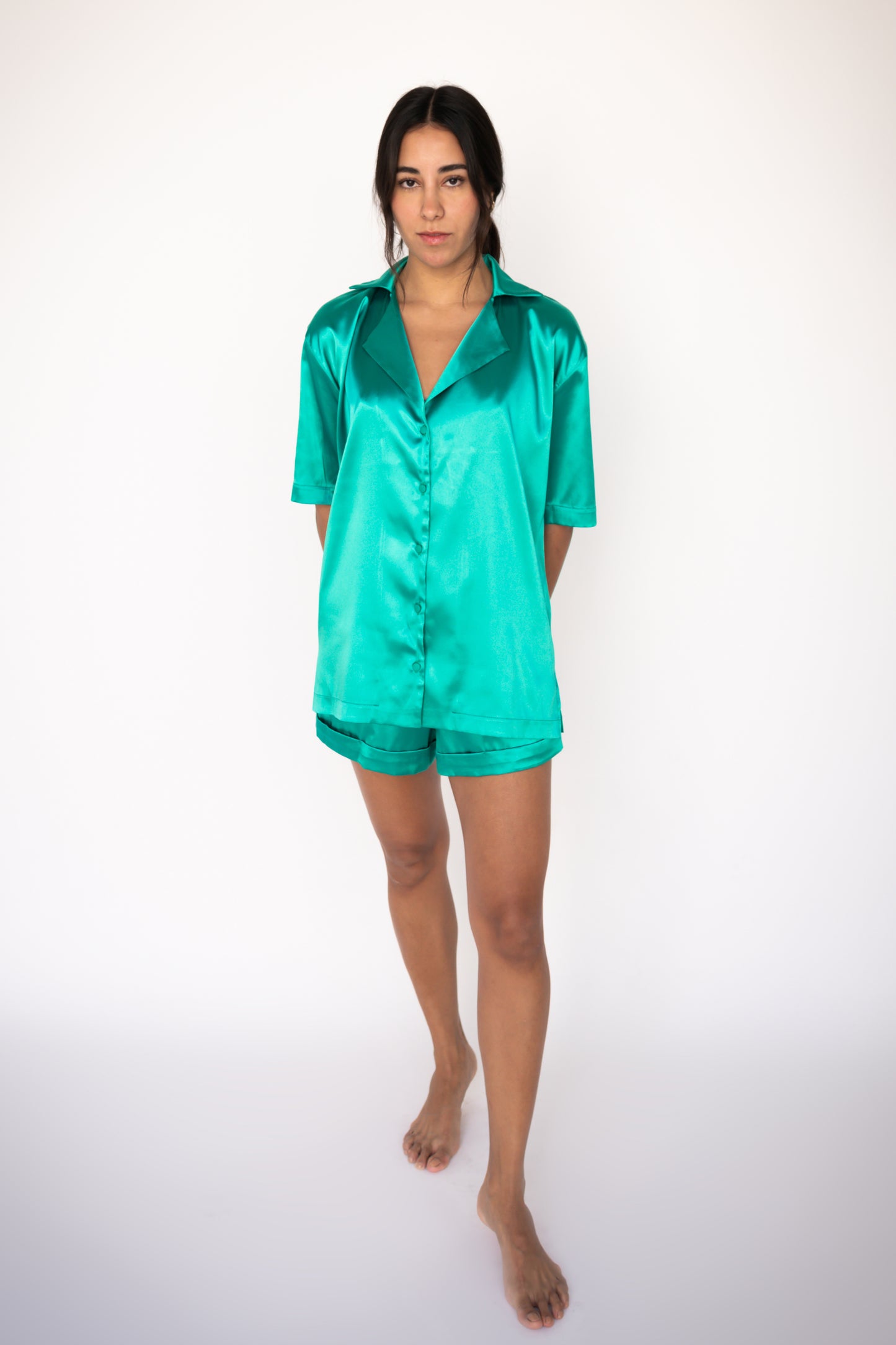 Sofia Shirt in Emerald Green