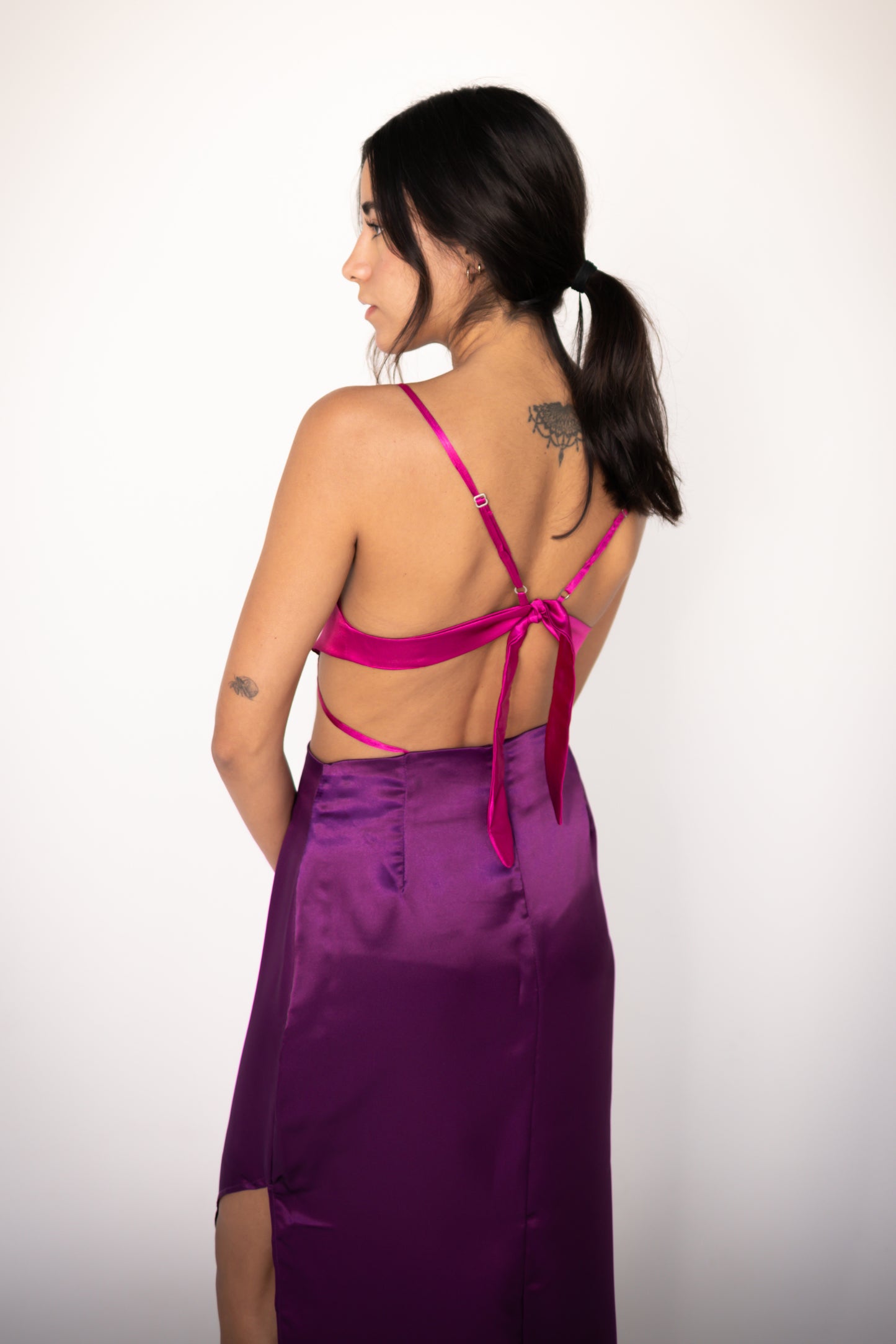 Conchita Dress in Fuchsia and Magenta