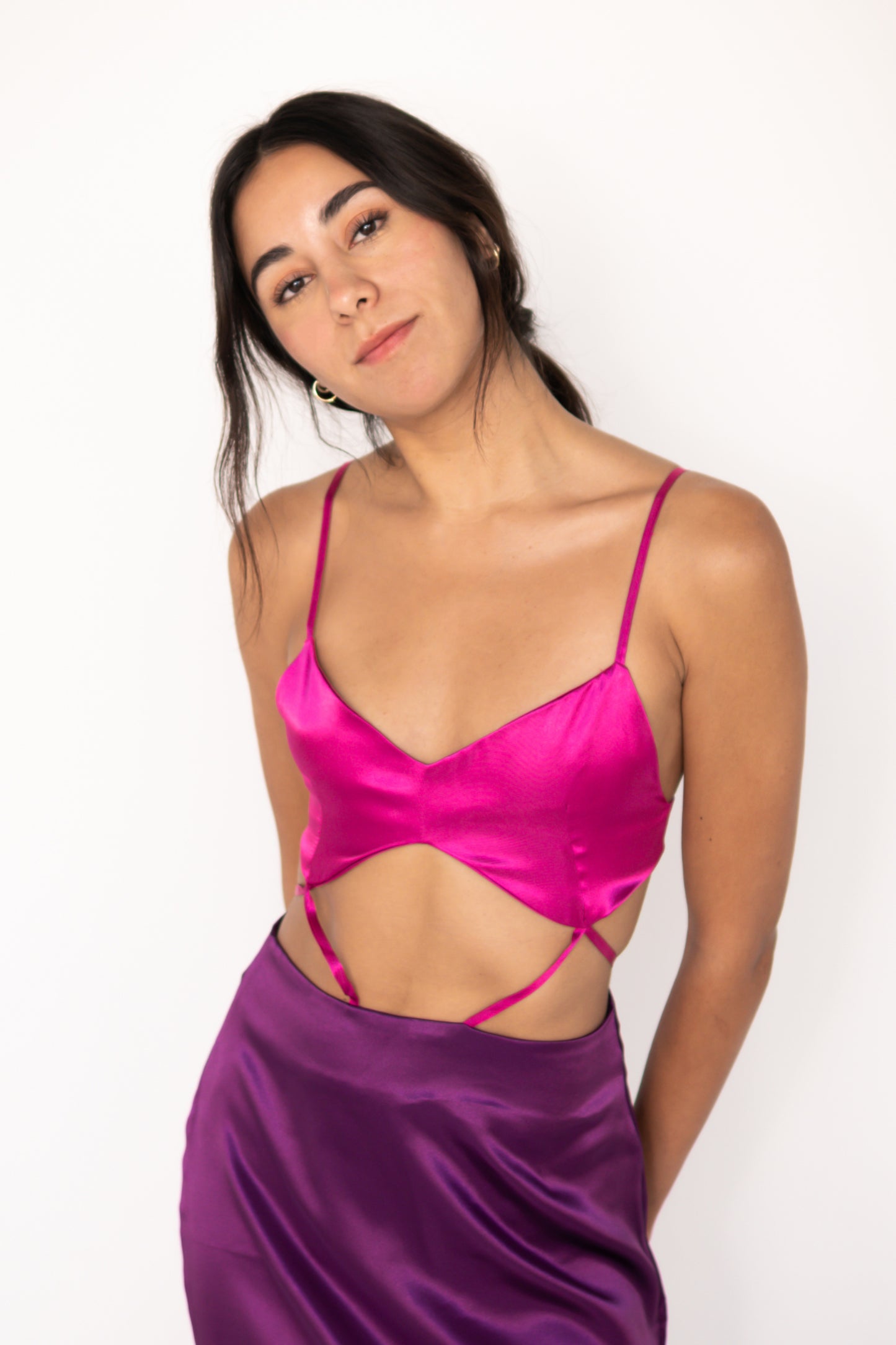 Conchita Dress in Fuchsia and Magenta