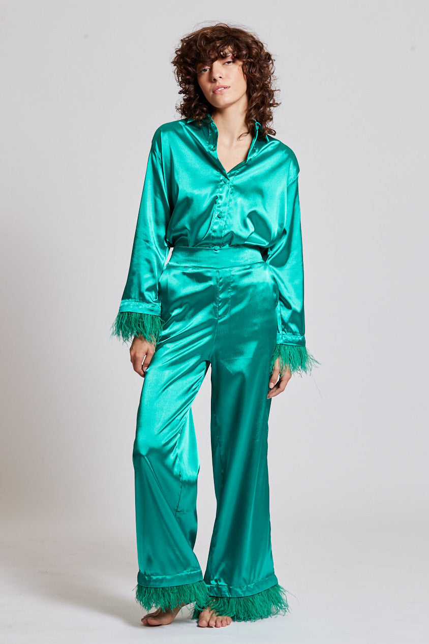 Maria Pants in Emerald Green