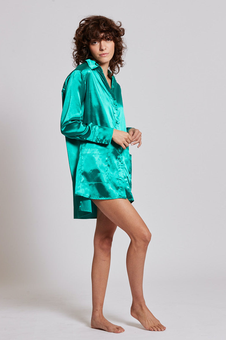 Alma Shirt in Emerald Green