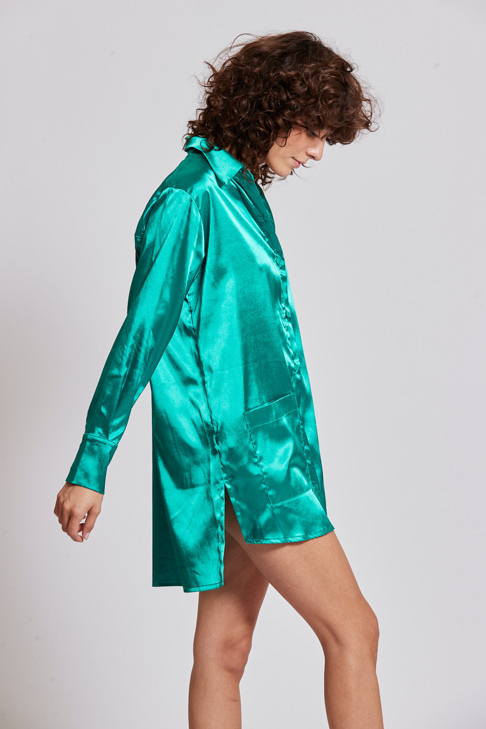 Alma Shirt in Emerald Green