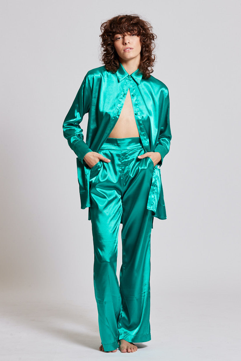 Alma Shirt in Emerald Green